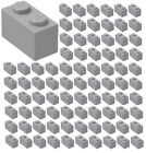 ☀️100x NEW LEGO 1x2 Light Bluish Gray Bricks (ID 3004) BULK Parts City Building