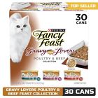 (30 pack)Cat Food Wet Purina Fancy Feast Variety Poultry & Beef Feast Collection