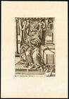 Antique Religious Print-BOOK OF PSALMS-MAN PLAYING A LYRE-HARP-Spanoghe-1784