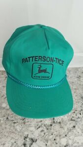 John Deere Hat Cap Patterson Tice Trucker Baseball Snapback Promotional VTG Swag