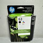 New ListingNew Genuine HP 63 Combo Ink Cartridge Black & Tri-Color Original OEM Exp 2025