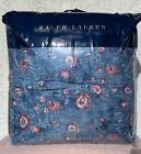 New $470 Ralph Lauren Indigo Traveler Floral King Comforter