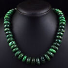 867 Cts Earth Mined Green Jade Rondelle Beaded Womens Necklace JK 27E372