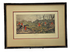 1821 T Sutherland Breaking Cover Victorian hunting scene etching