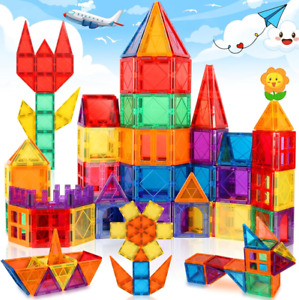 Magnetic Tiles for Kids - 20pcs Building Blocks STEM Learning Construction Toys