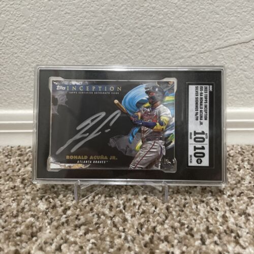 2023 Topps Inception Ronald Acuna Jr Silver Signings Auto /99 SGC GEM MT 10
