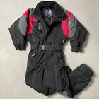 Couloir Ski Snowboard Suit Woman 8 Black Belted Hooded Pockets