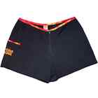 Vintage 90's Nylon Hot Pants Shorts Venus Swim High Rise Black Orange High Large