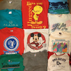 Vtg T-Shirt Lot 11 Resale Wholesale Single Stitch USA Tee Vacation Mickey Tweety