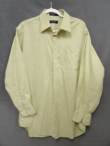 Nautica Mens 32/33 Long Sleeve Button Up Dress Shirt 100% Cotton Light Green
