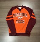 Champion Virginia Tech Hokies Women's Small Orange Crewneck Sweatshirt Rugby