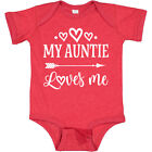 Inktastic Auntie Loves Me Baby Clothes Infant Creeper Girl Boy From Valentines