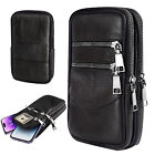 Cell Phone Holster Pouch Leather Wallet Case With Belt Clip for iPhone Samsung
