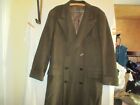 Luciano Barbera Mens Double Breasted Italian 100% Cashmere Coat 52 Olive Brown