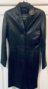 LEATHER LIMITED Black Leather Coat Small
