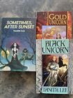New Listing3 Book Lot! TANITH LEE Sometimes, After Sunset : Black Unicorn : Gold Unicorn