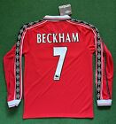 NWT Manchester United 98/99 Long Sleeve Home Jersey “Beckham 7” (Medium)