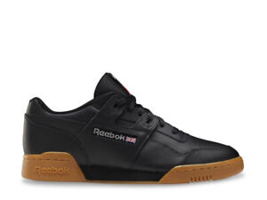 NWT Mens Reebok Classic Workout Plus Shoes Sneakers Black Grey Gum CN2127
