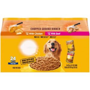 New ListingChopped Ground Dinner Wet Dog Food Variety Pack, 13.2 Oz Cans (24 Pack)