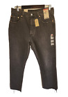 Levis 501 Womens Jeans Original Cropped High Rise 29X26 Gray/Charcoal Button Fly