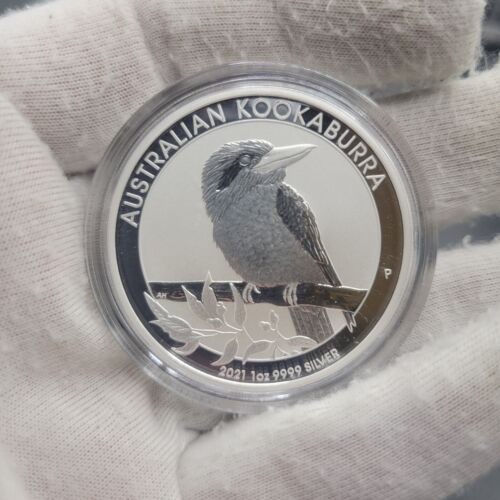2021 Australia Kookaburra  $1 Coin 1 Troy oz.999 Fine Silver in Mint Capsule