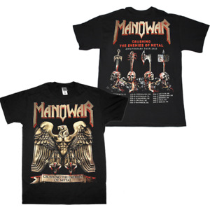 Manowar Anniversary Tour 2023 T-Shirt Black Fullsize S-5XL