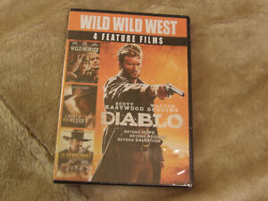 WILD WILD WEST- 4 FEATURE FILMS DVD *DIABLO W/ SCOTT EASTWOOD PLUS 3 MORE * NEW