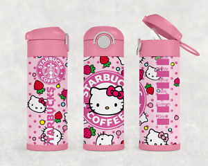 Personalized Hello Kitty Coffee 12oz Kids Stainless Tumbler Water Bottle