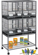 Double Story Stackable Divided Breeder Breeding Nest Bird Flight Rolling Cage