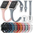Silicone Thin Sport Band for Apple Watch Series 8 7 6 5 4 3 SE Slim iWatch Strap