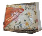 Vtg Cambridge Classics Queen Sheet Set Flannel Floral Made In Spain Cotton 4 Pc
