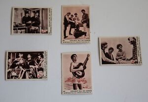 VTG 1966 Raybert MONKEES Trading Card Lot Of 5 Different Cards W/Puzzle On Back