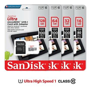 SanDisk Micro SD Card 16GB 32GB 64GB 128GB TF Class 10 Smartphone Tablet Lot