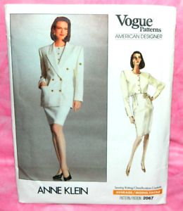 Uncut Vogue American Designer Anne Klein Sz 12-16 Jacket Top Skirt Pattern 2067