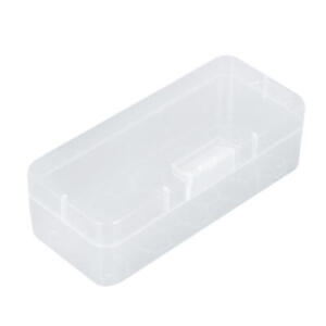 Mini Storage Containers Clear Rectangular Home Organizer Box With Flap Lid