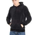 Puma Iconic T7 Velour Pullover Hoodie Mens Black Casual Outerwear 532220-01