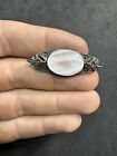 6.7g Vintage Sterling Silver 925 Mother Of Pearl Brooch Jewelry lot E