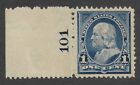 New ListingUS Stamps Scott #247, 1 cent, Franklin, Blue, Unwatermarked, XF-SUP, OG