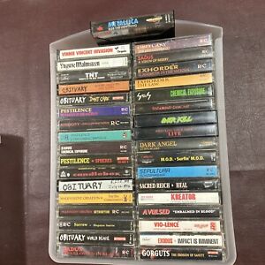 Death Metal Cassette Tapes Mixed Lot Of 35 Pictures Show Titles Of Cassettes!!!