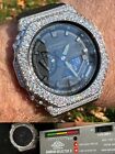 MOISSANITE Real 925 Silver Iced Casio G Shock GA-2100 Hip Hop Watch & Extras