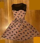 Effie’s Heart Pink And Black Large Dress Mesh Illusion Top Bows