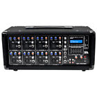 8 Channel 400 Watt Powered PA Head Mixer with Bluetooth Remote and Effects FX