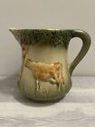 New ListingRoseville Early Creamware Milk Cow 7” Utility Pitcher