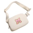 Belt Bag Fanny Pack Crossbody Bags with Initial Letter Patch Cute Stuff Birth...