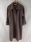 Vintage Forecaster Brown 100% Wool Fully Lined Trench Coat Size 10 Made in USA