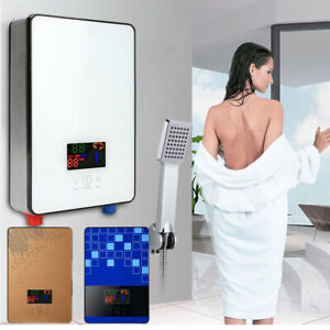 4500W 110V Electric Tankless Hot Water Heater Instant On Demand Bathroom Shower