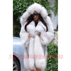New Fur Imitation Fox Fur Hooded Fur Coat Women's Medium Long Loose Warm Coat