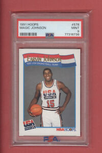 1991 Hoops Magic Johnson #578 PSA 9  USA Dream Team