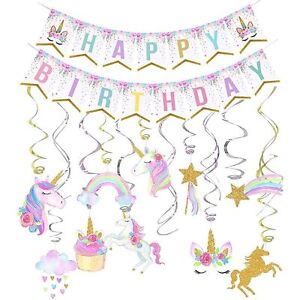 Unicorn Birthday Decorations, sUnicorn Party Decorations, Unicorn Party Suppl...