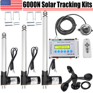 6000N Dual Axis Solar Panel Tracking Tracker Electric Linear Actuator Track Kits